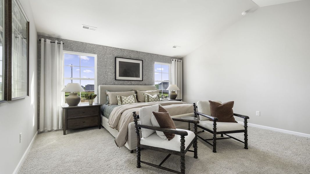 Furnished interior in a model home at Aurora Acres in Snow Camp (Image 30).