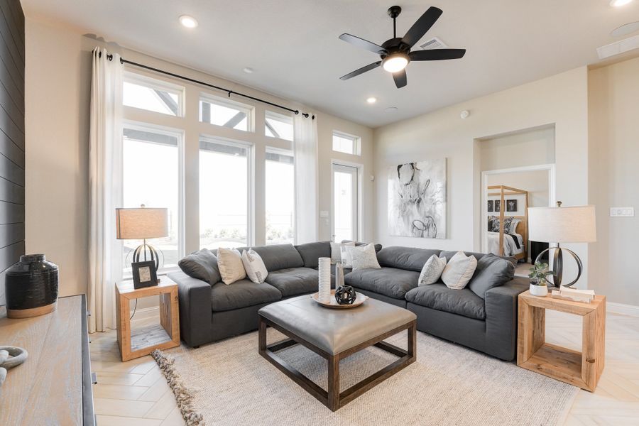 Furnished interior in a model home at Elyson in Katy (Image 12).