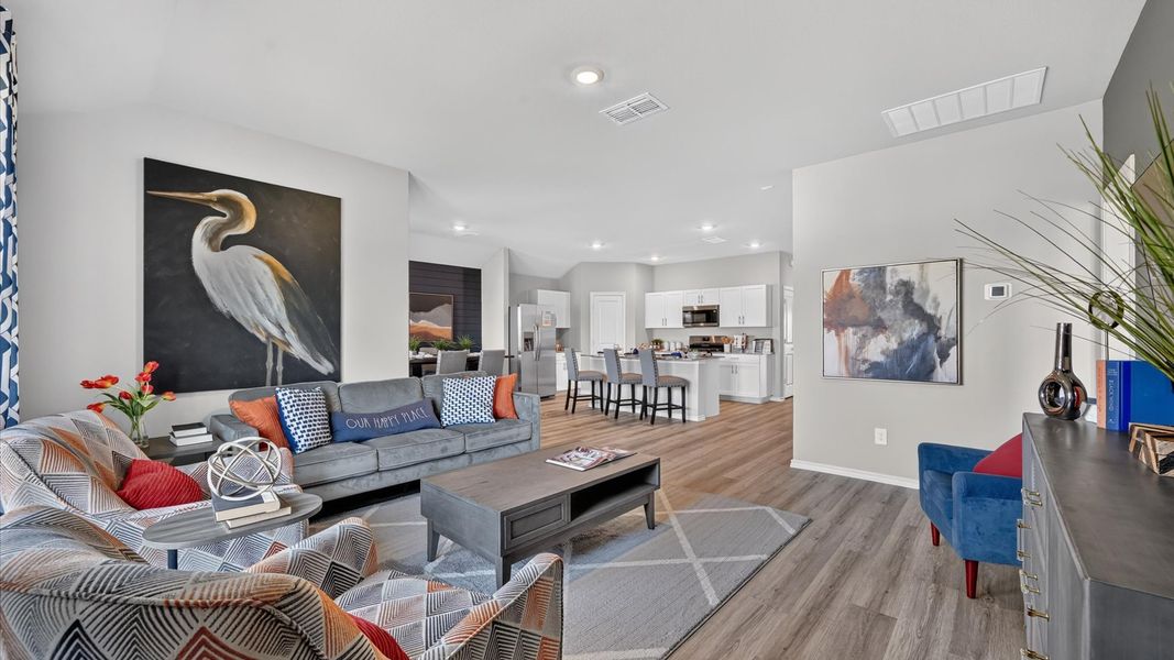 Furnished interior in a model home at The Hills at Reunion in Newark (Image 26).