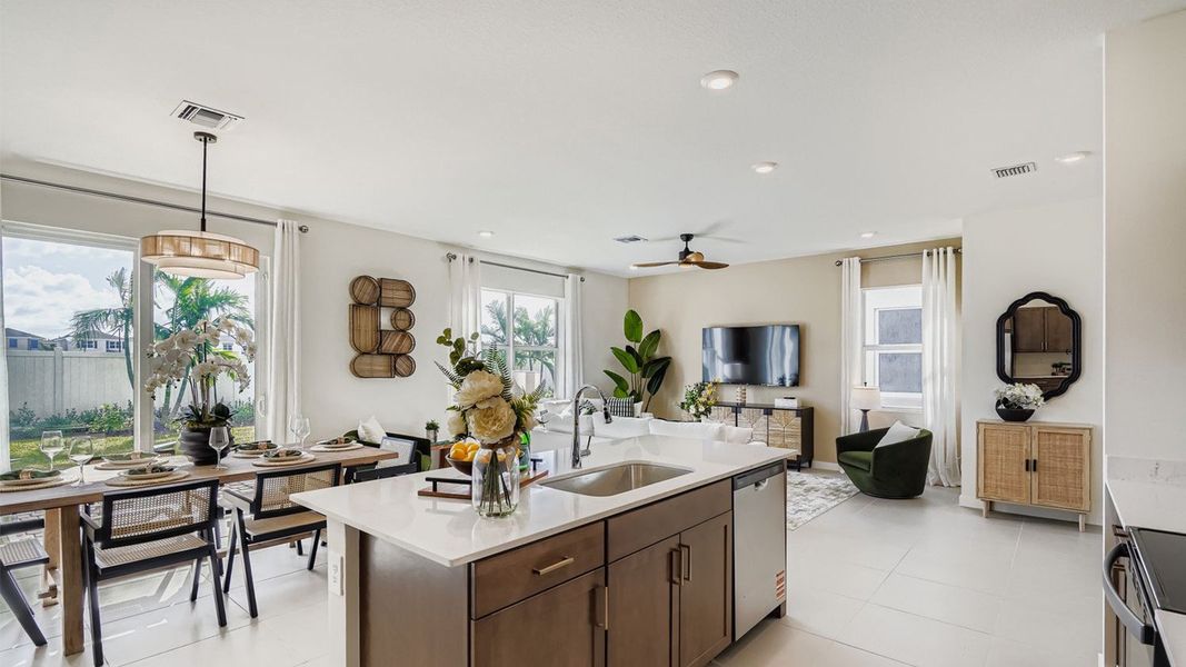 Furnished interior in a model home at Baywood II in Florida City (Image 5).