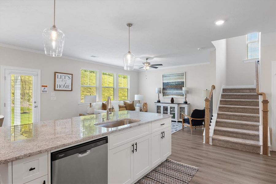 Furnished interior in a model home at Forrest Bluff in North Augusta (Image 18).