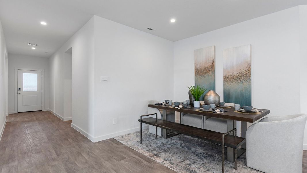 Furnished interior in a model home at August Trails in Needville (Image 15).