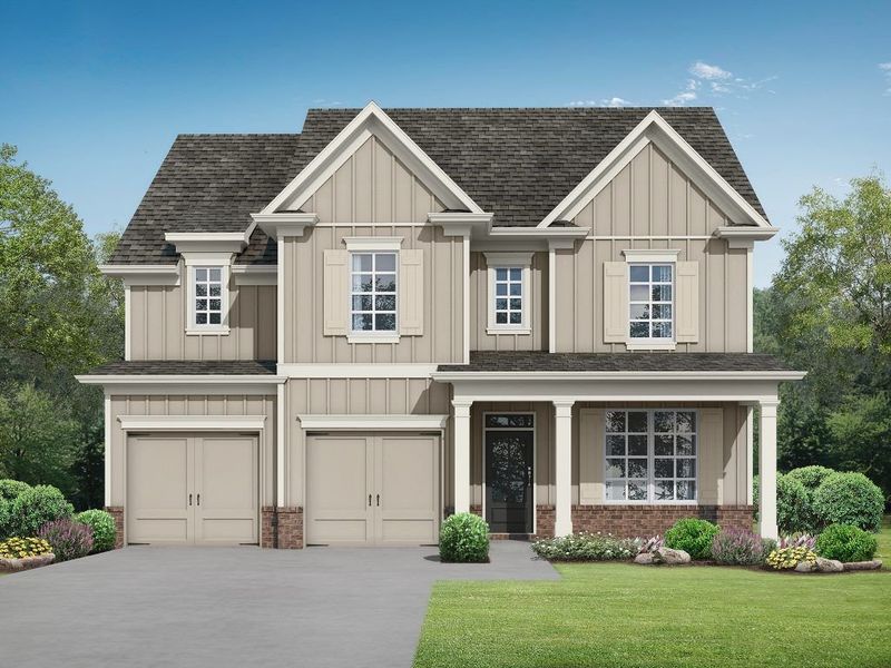 Front exterior of a home in the Hemingway community, located in Flowery Branch, GA (Image 5).