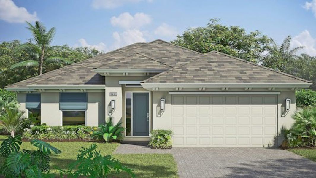 Front exterior of a home in the High Pointe community, located in Vero Beach, FL (Image 5).