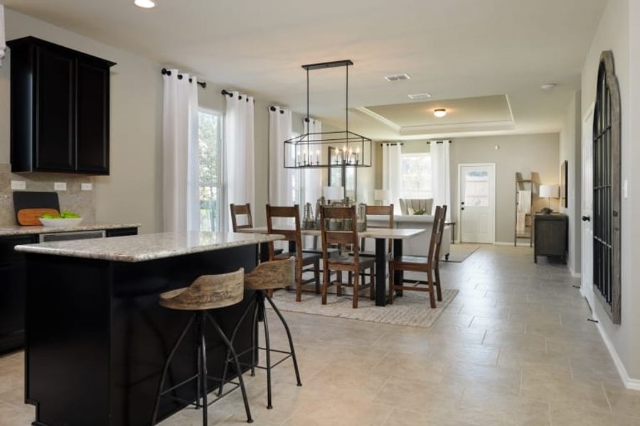 Furnished interior in a model home at Elley Crossing in New Braunfels (Image 23).