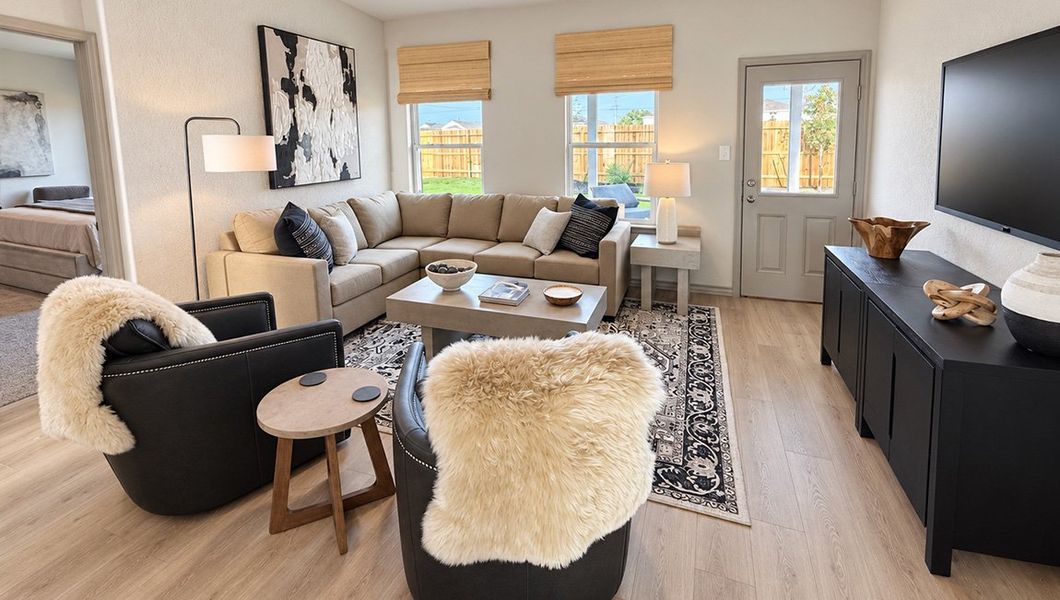 Furnished interior in a model home at Redbird Ranch in San Antonio (Image 47).