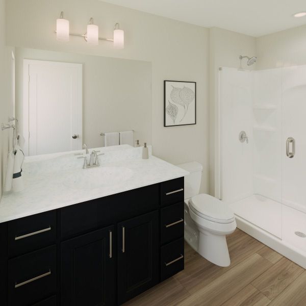 Furnished interior in a model home at Coral Cove in Panama City Beach (Image 8).
