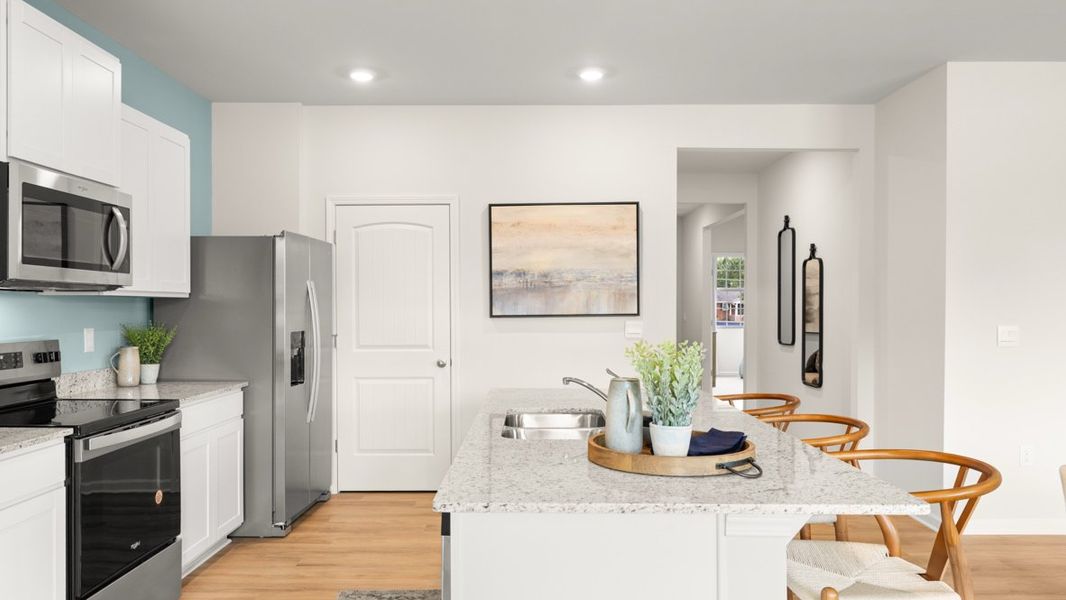 Furnished interior in a model home at Northberry in Rome (Image 27).