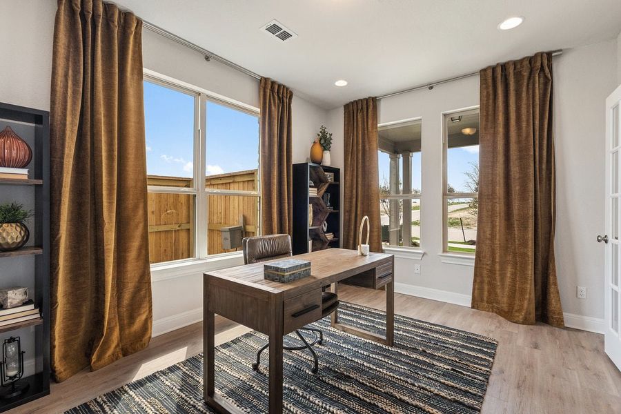 Furnished interior in a model home at Sage Hollow in Kyle (Image 25). Furnished interior in a model home at Sage Hollow in Kyle (Image 25).