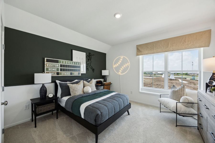 Furnished interior in a model home at Windcress in Cove (Image 16).