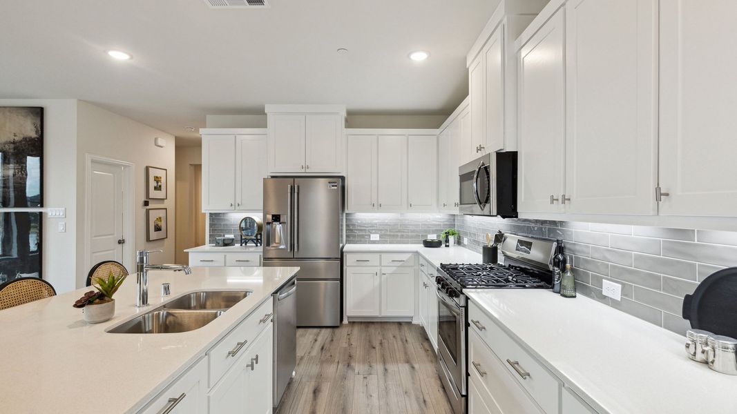 Furnished interior in a model home at Painted Tree - Village District in McKinney (Image 8).