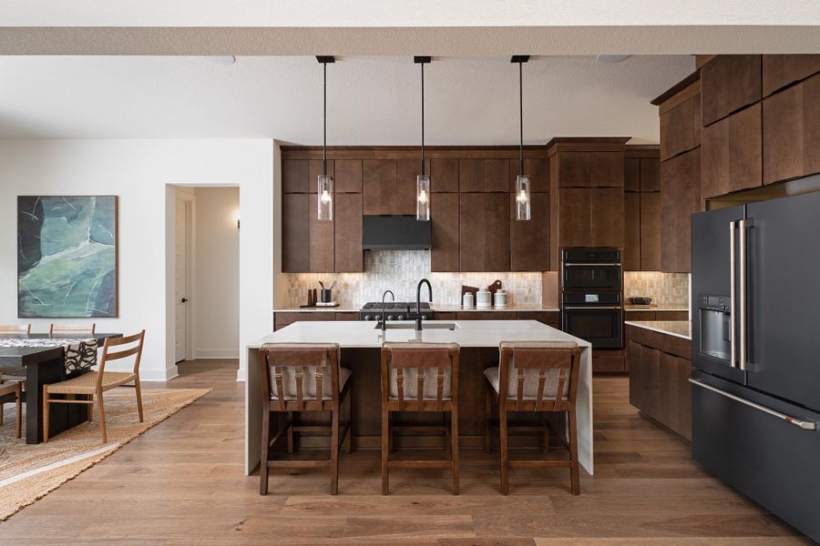 Furnished interior in a model home at Provence in Austin (Image 18).