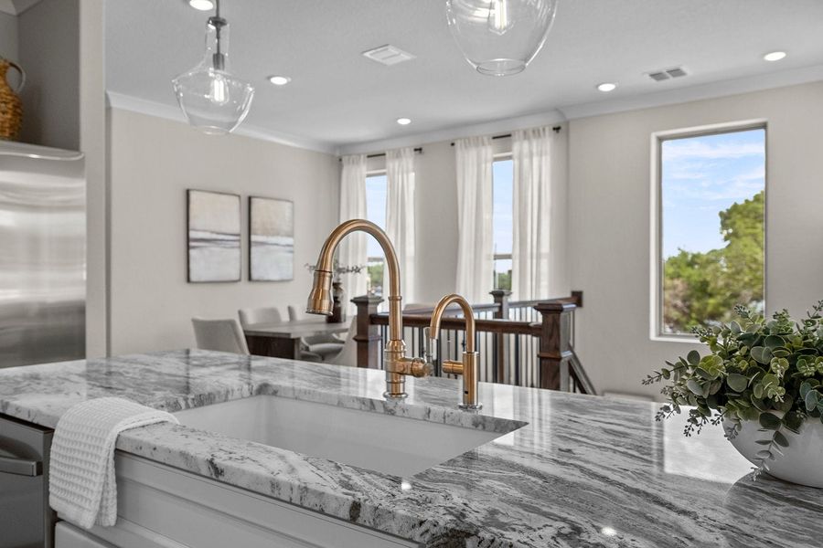 Furnished interior in a model home at Friedrich Hill in San Antonio (Image 41).