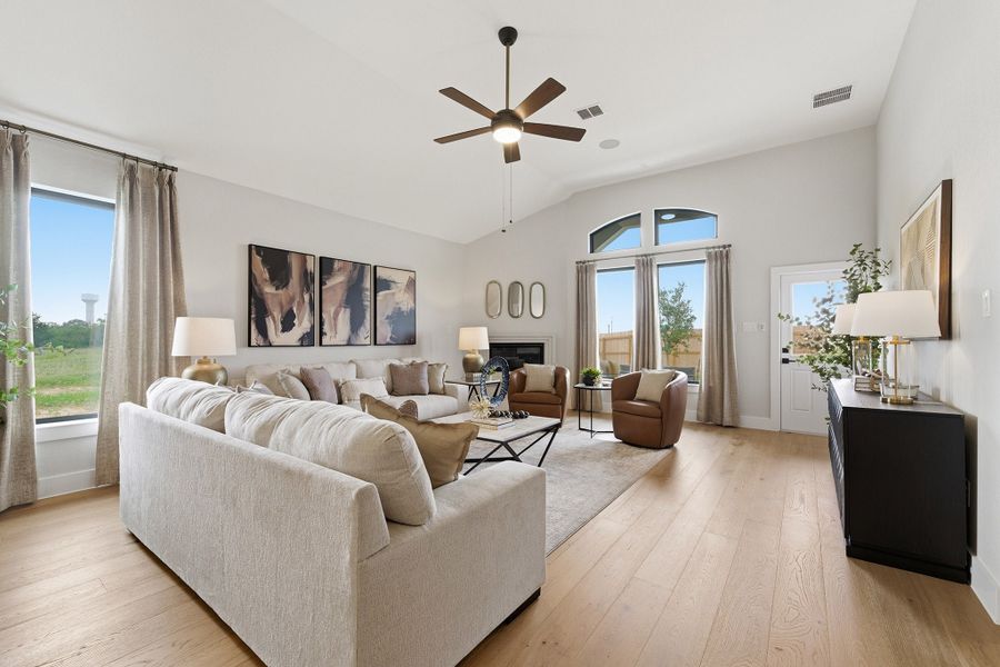 Furnished interior in a model home at Hickory Ridge Estates in Elmendorf (Image 25).