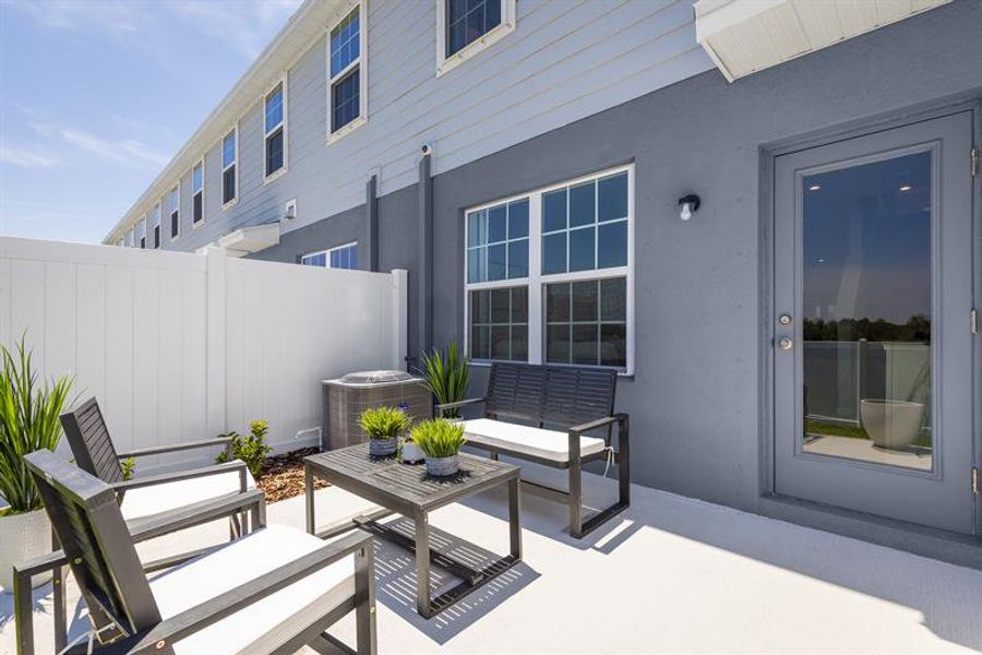 Soak in outdoor living with a large patio and enjoy Florida life at its very best every day. Soak in outdoor living with a large patio and enjoy Florida life at its very best every day.