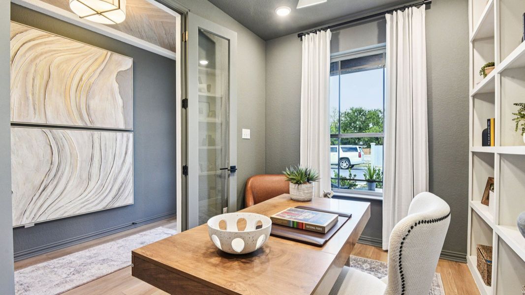 Furnished interior in a model home at Clear Creek in New Braunfels (Image 33).