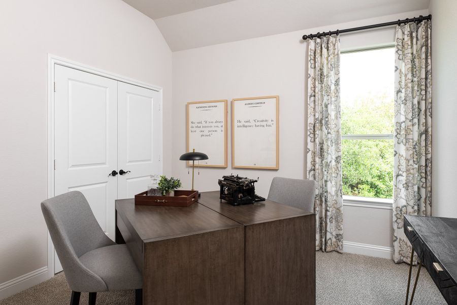 Furnished interior in a model home at Abe's Landing in Granbury (Image 25).