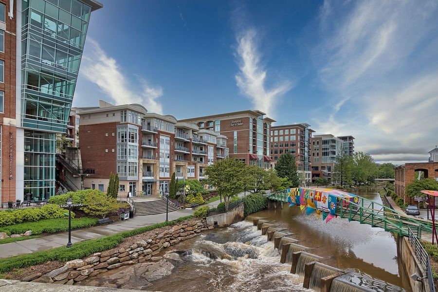 Front exterior of a home in the Wyndermere community, located in Greenville, SC (Image 2).