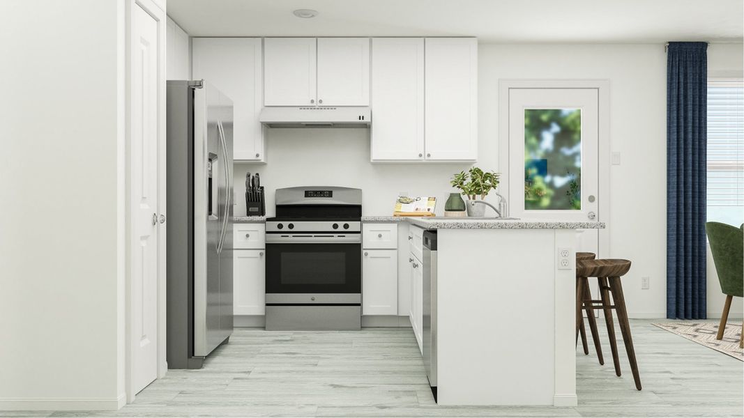 Furnished interior in a model home at Southton Meadows: Belmar Collection in San Antonio (Image 11).