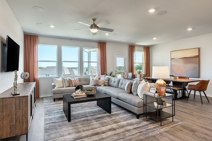 Furnished interior in a model home at Stonewall Ranch 50s in Liberty Hill (Image 39). Furnished interior in a model home at Stonewall Ranch 50s in Liberty Hill (Image 39).