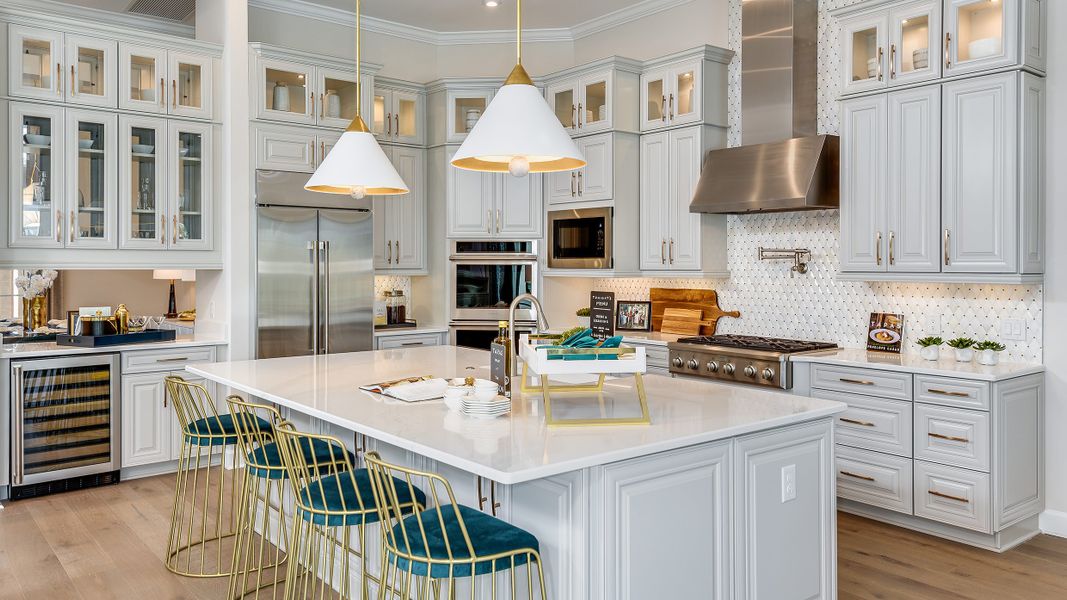 Furnished interior in a model home at Esplanade by the Islands in Naples (Image 27).