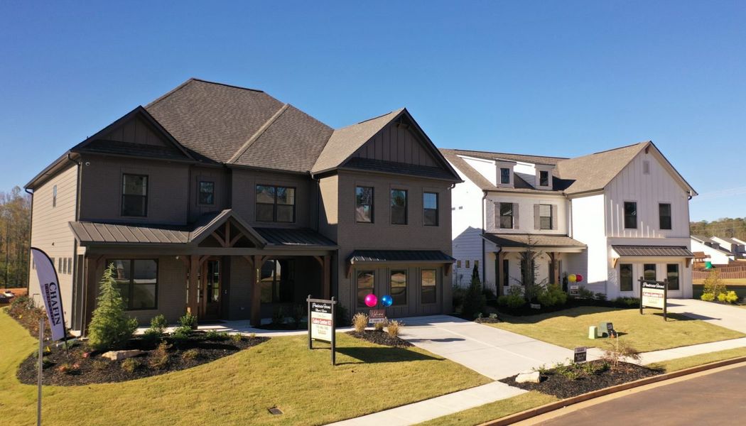 Front exterior of a home in the Ponderosa Farms Reserve community, located in Gainesville, GA (Image 29).