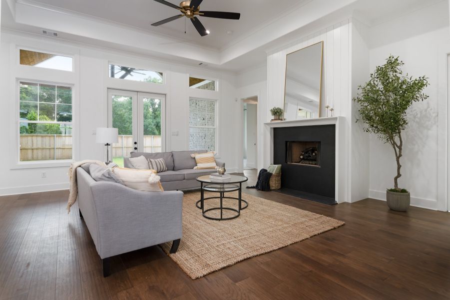Furnished interior in a model home at Pebble Creek in College Station (Image 19). Furnished interior in a model home at Pebble Creek in College Station (Image 19).