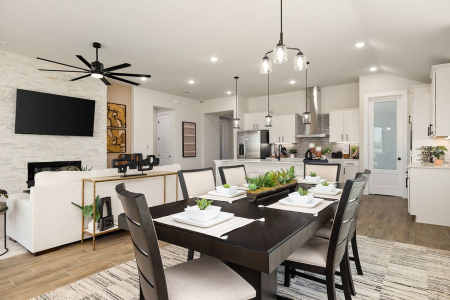 Furnished interior in a model home at Alberta Heights in Edinburg (Image 6).