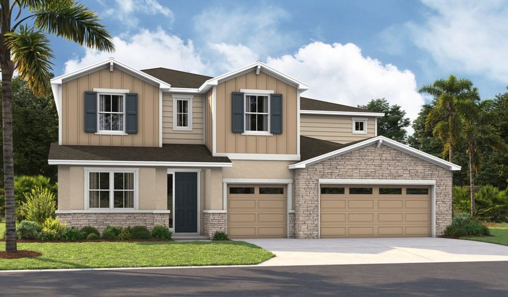Front exterior of a home in the Bongard Estates community, located in Clermont, FL (Image 5).