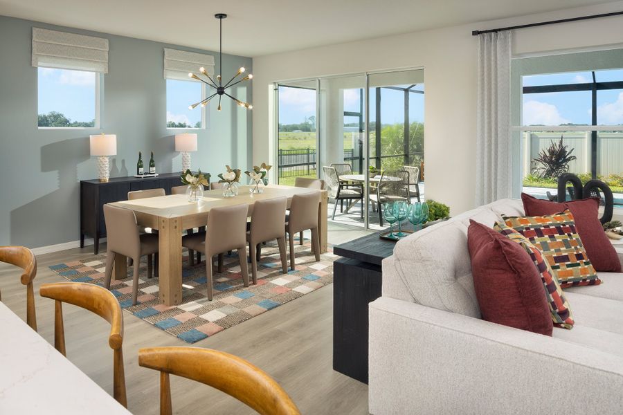Furnished interior in a model home at Southwind – Executive Series in Plant City (Image 7).