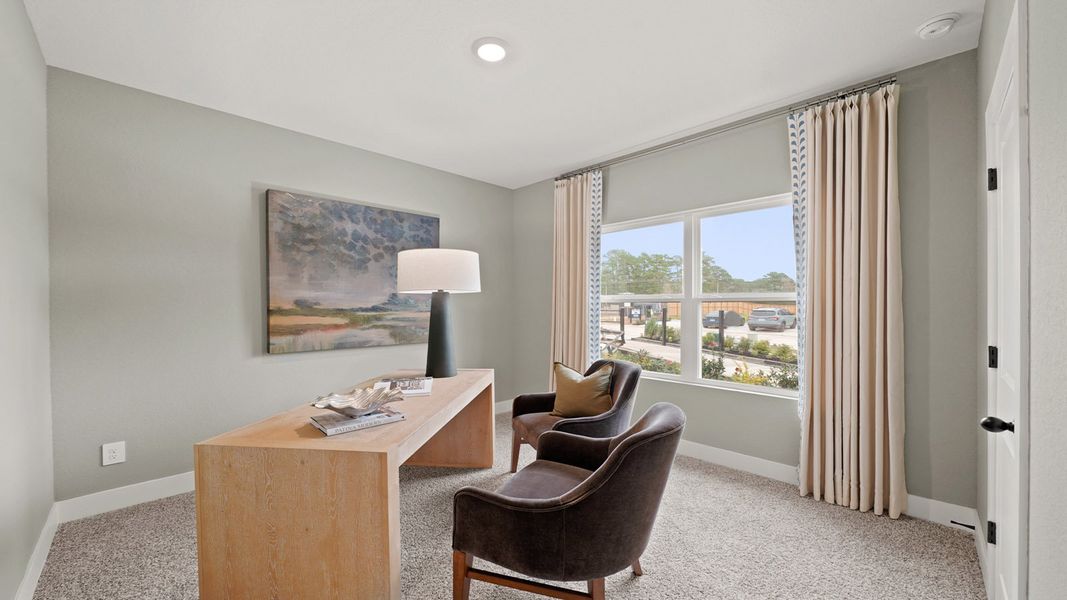 Furnished interior in a model home at Chapel Lakes in Montgomery (Image 30).