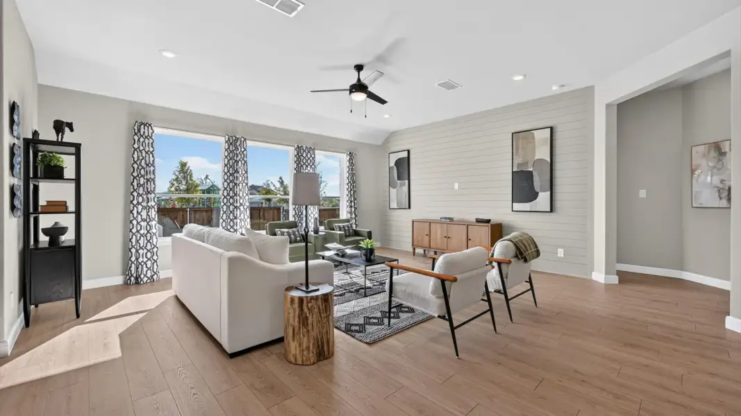 Furnished interior in a model home at Wildflower Ranch in Justin (Image 20).