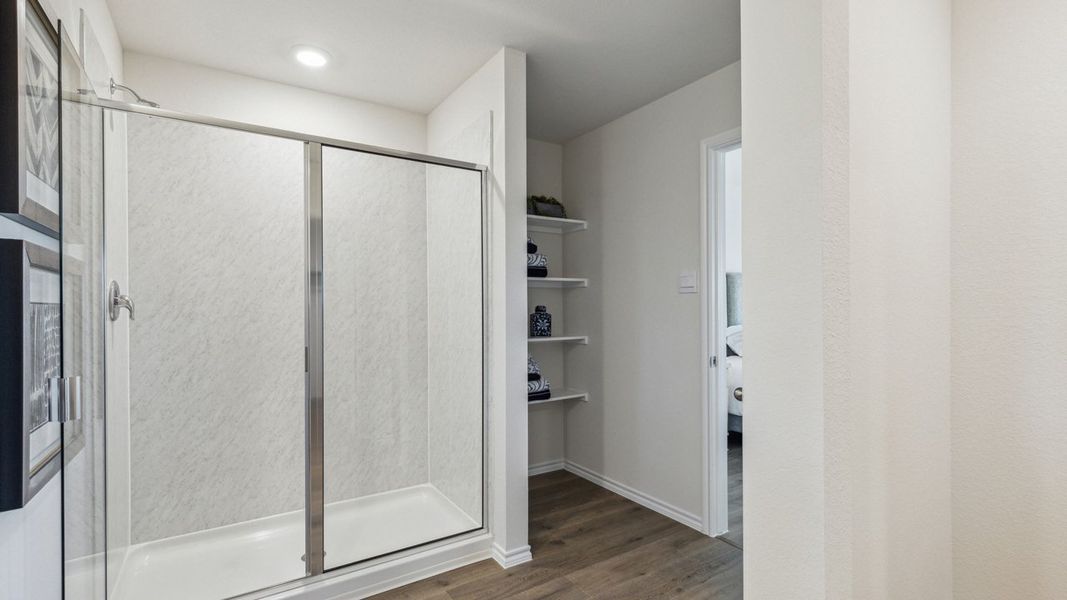 Furnished interior in a model home at Creeks at Burnett Trail in Canton (Image 19).