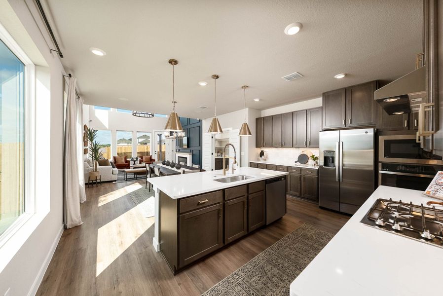 Furnished interior in a model home at Fairway Crossing in Converse (Image 10).