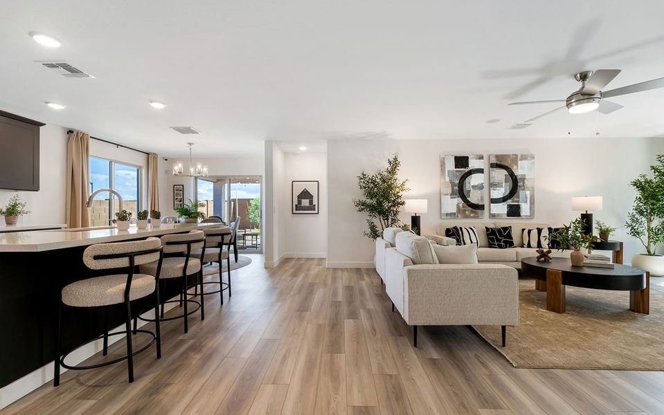 Furnished interior in a model home at Rancho Santa Rosa in Maricopa (Image 32).
