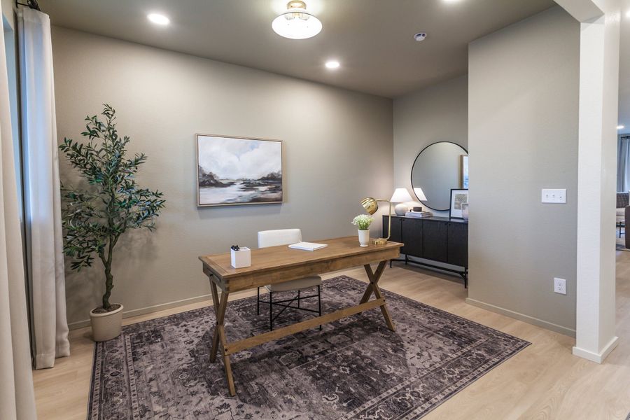 Furnished interior in a model home at Granary Trailblazer Collection - Single Family Homes in Johnstown (Image 45). Furnished interior in a model home at Granary Trailblazer Collection - Single Family Homes in Johnstown (Image 45).