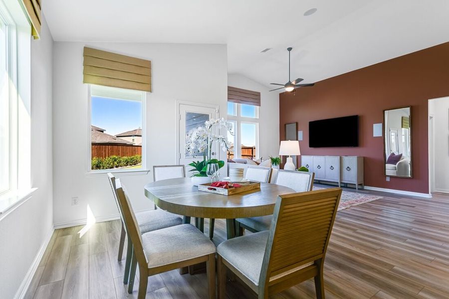 Furnished interior in a model home at River Ridge in Crandall (Image 119).