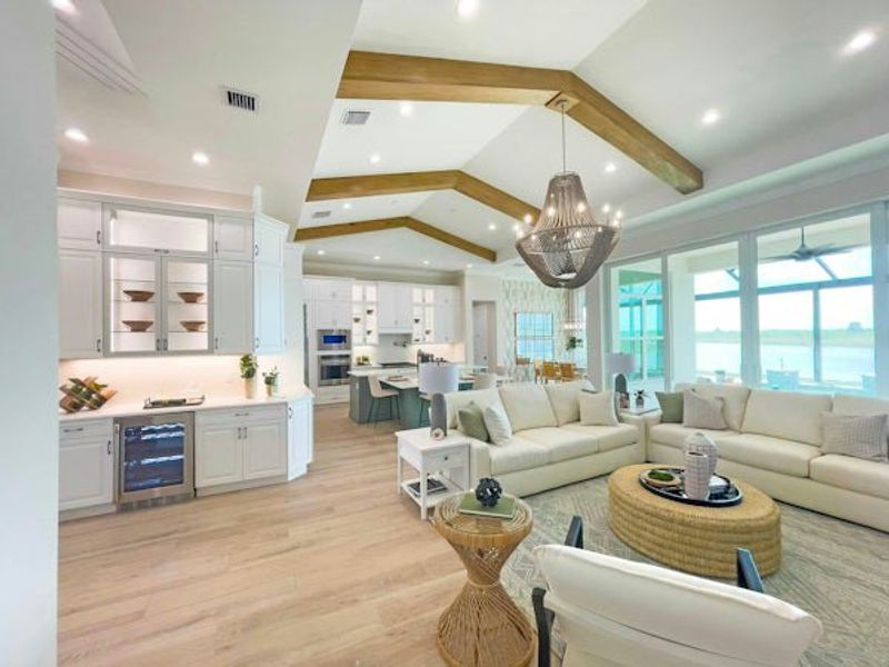 Furnished interior in a model home at BELTERRA in Port St. Lucie (Image 80).