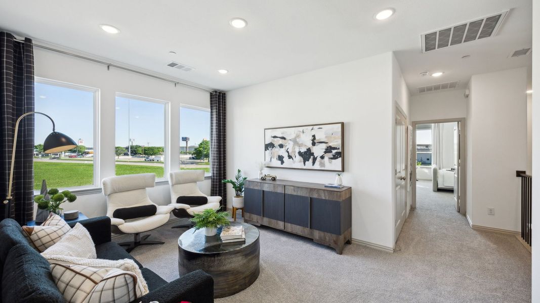 Furnished interior in a model home at City Point in North Richland Hills (Image 26).