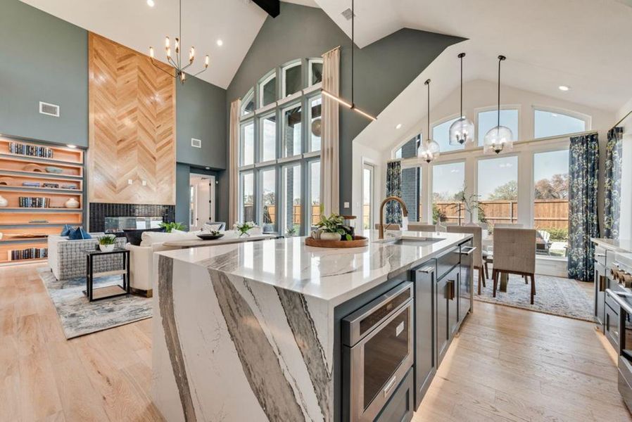 Furnished interior in a model home at Chatham Reserve in Providence Village (Image 8).