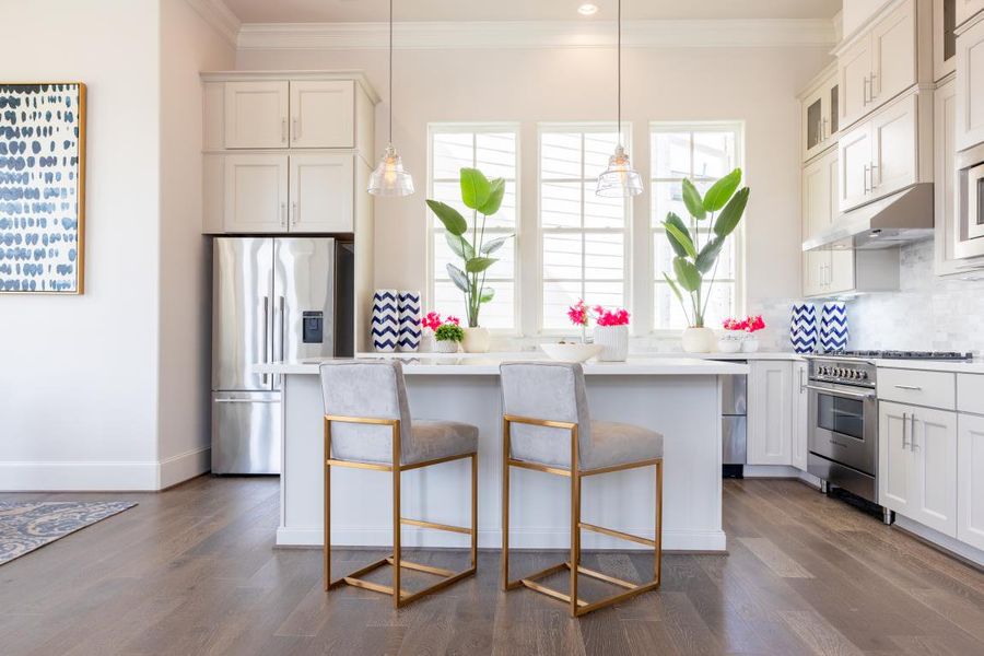 Furnished interior in a model home at Kolbe Farms in Houston (Image 8).