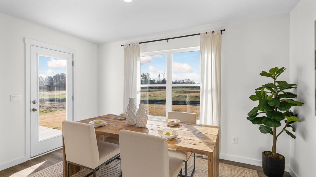 Furnished interior in a model home at Evergreen Landing in Rossville (Image 15).