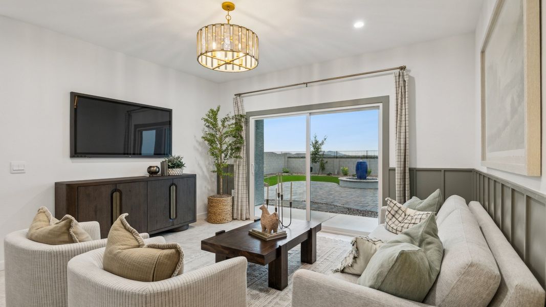 Furnished interior in a model home at Radiance at Superstition Vistas in Apache Junction (Image 49).