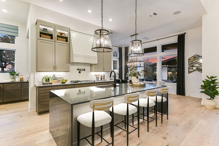 Furnished interior in a model home at Caliterra in Dripping Springs (Image 10). Furnished interior in a model home at Caliterra in Dripping Springs (Image 10).