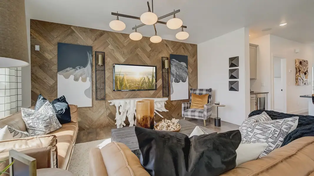 Furnished interior in a model home at Westerly in Erie (Image 4).