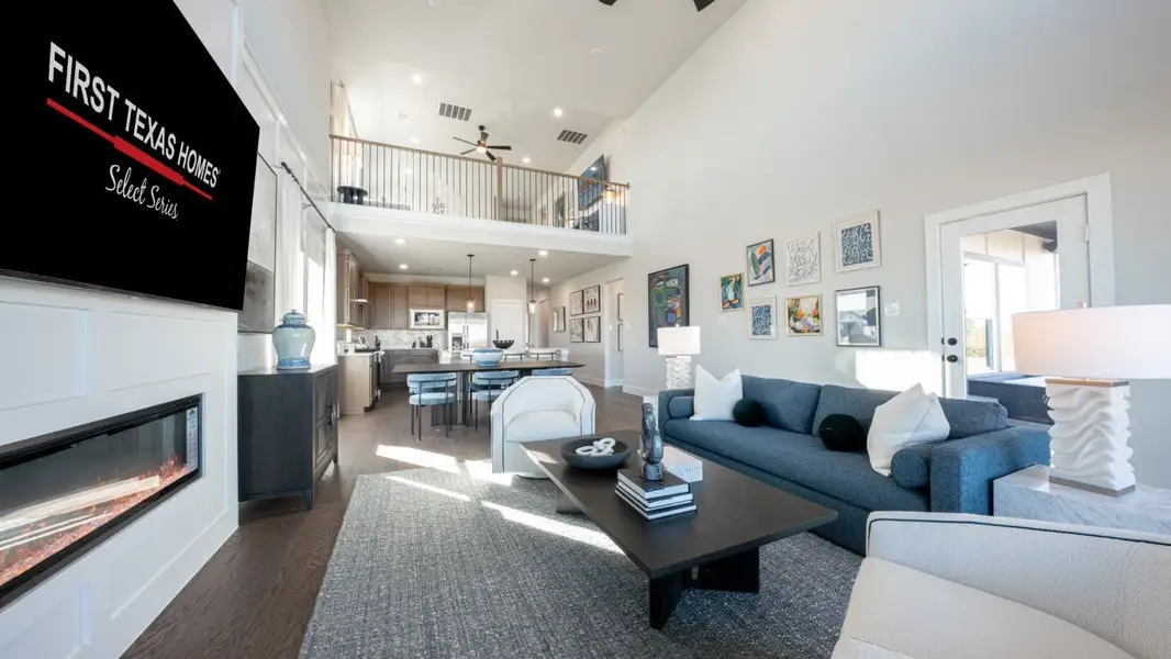 Furnished interior in a model home at The Meadows in Denton (Image 7).