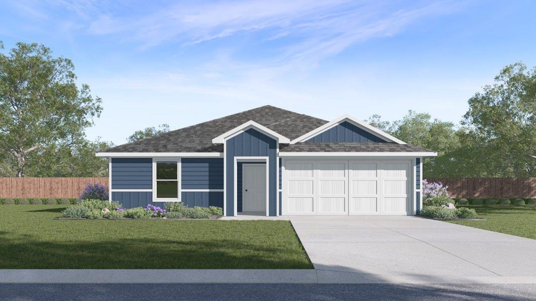 Front exterior of a home in the Whitetail Run community, located in Caldwell, TX (Image 10). Front exterior of a home in the Whitetail Run community, located in Caldwell, TX (Image 10).