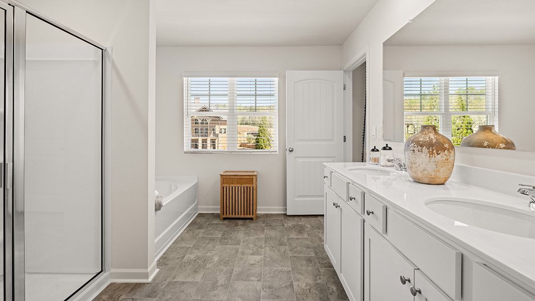 Furnished interior in a model home at Mountain Park in Dahlonega (Image 36).