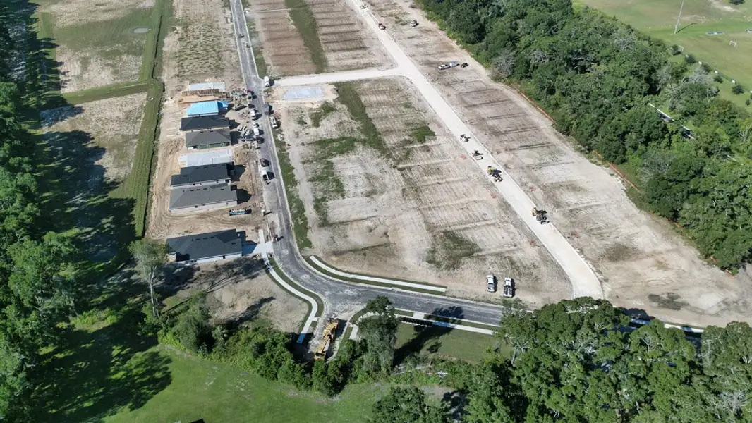 Aerial view of the Kirkland Farms community in Alachua, FL, showing layout and nearby surroundings (Image 1). Aerial view of the Kirkland Farms community in Alachua, FL, showing layout and nearby surroundings (Image 1).
