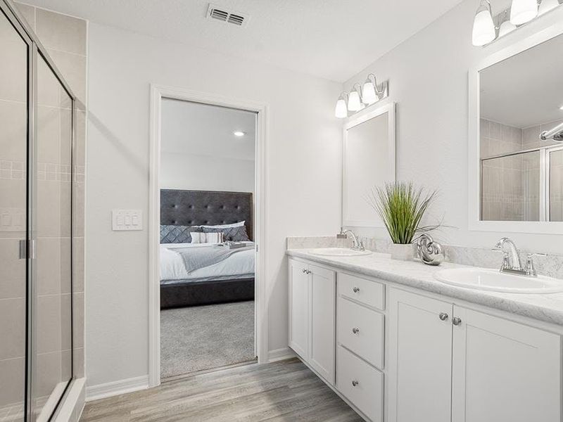 Your suite is complete with a large en-suite bath - Wesley II model home in Winter Haven, FL